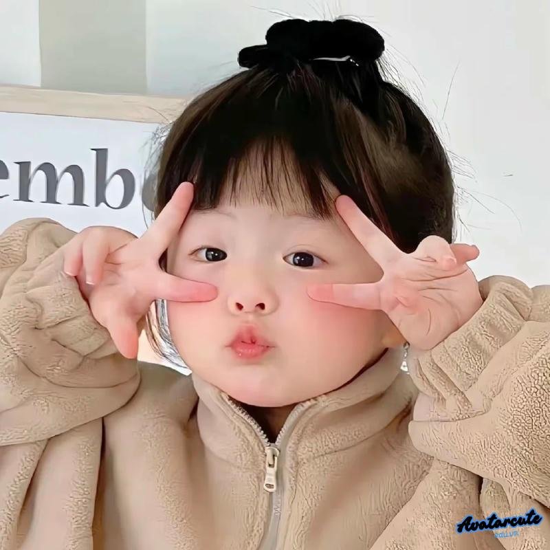 Album ảnh avatar em bé cute hài hòa