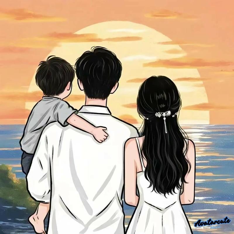 Bộ sưu tập hình avatar gia đình nổi bật