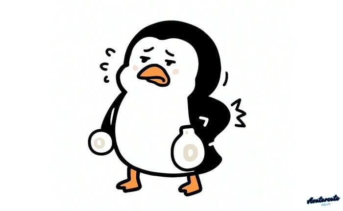 ảnh đại diện chim cánh cụt vector