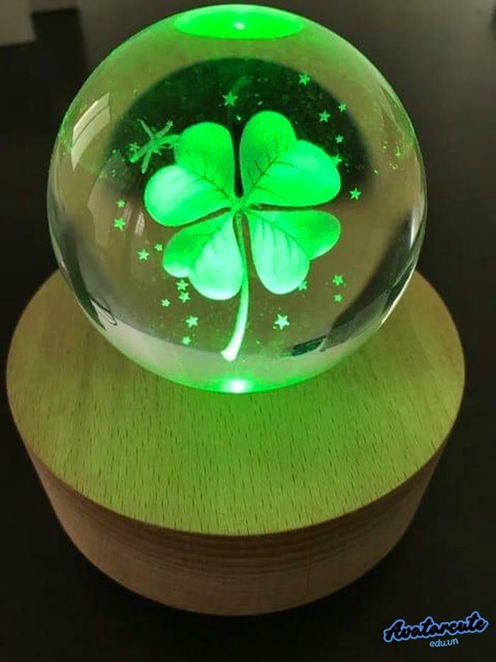 ảnh đại diện cỏ 4 lá 3d