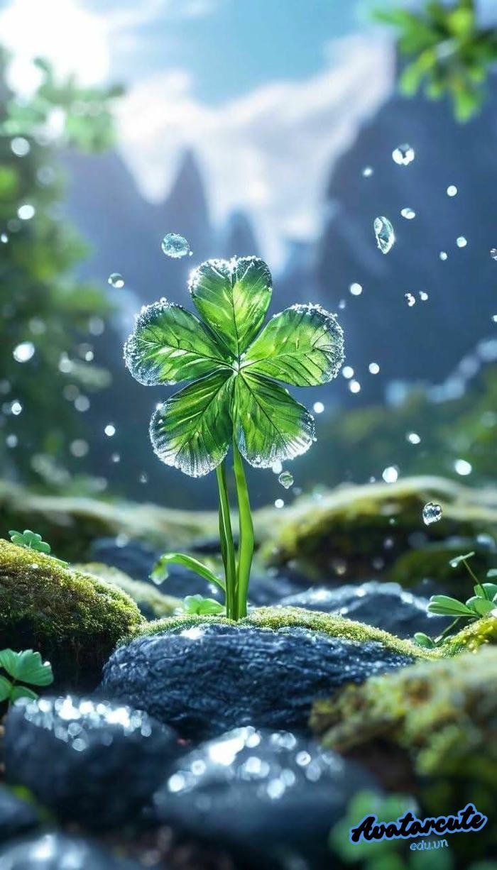 ảnh đại diện cỏ 4 lá dễ thương