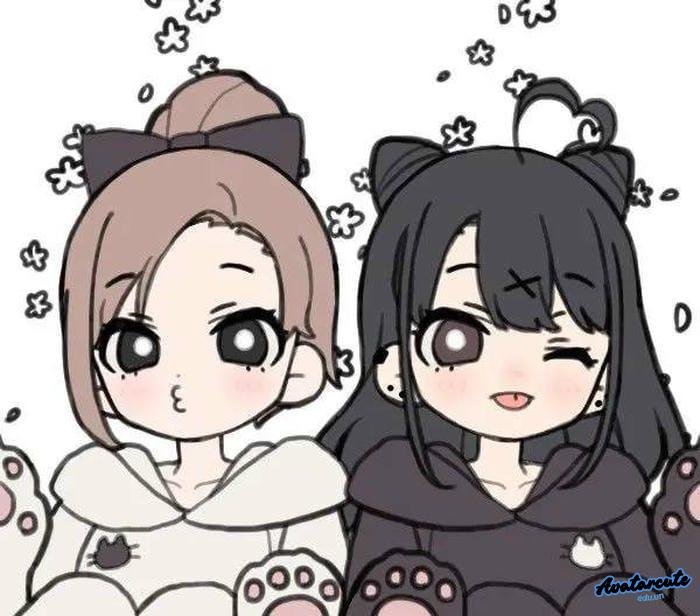 ảnh đại diện đôi tự vẽ