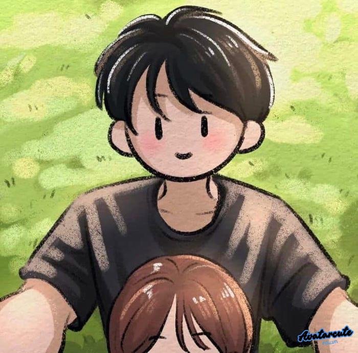 avatar cặp anime với phong cảnh