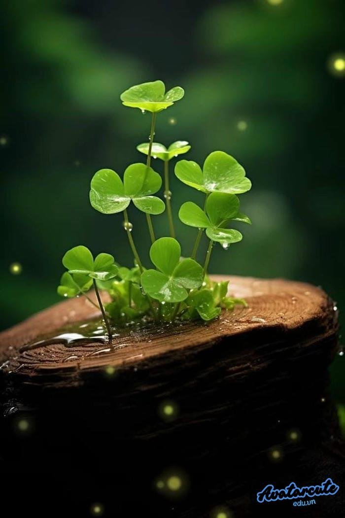 avatar cỏ 4 lá độc đáo