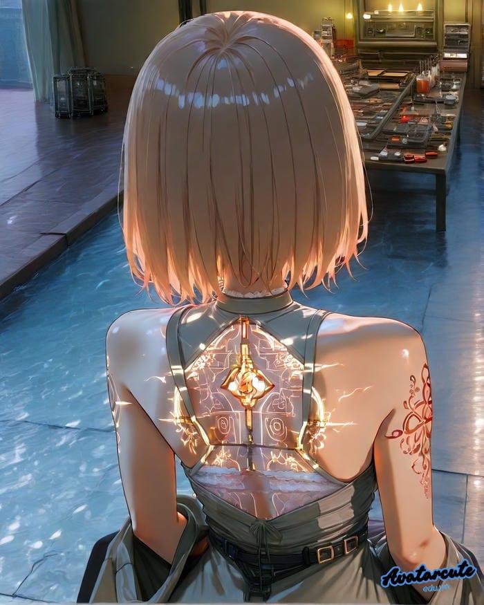 avatar cô gái quay lưng một mình