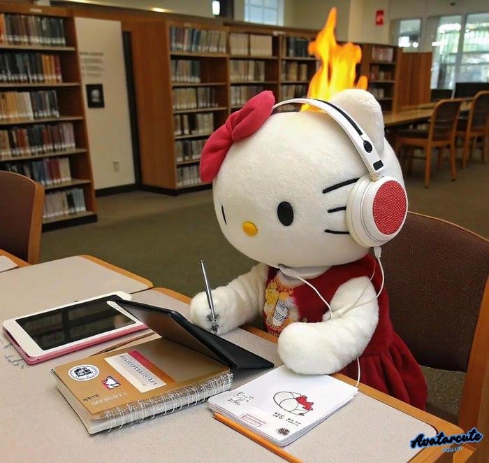 avatar học online và màn hình