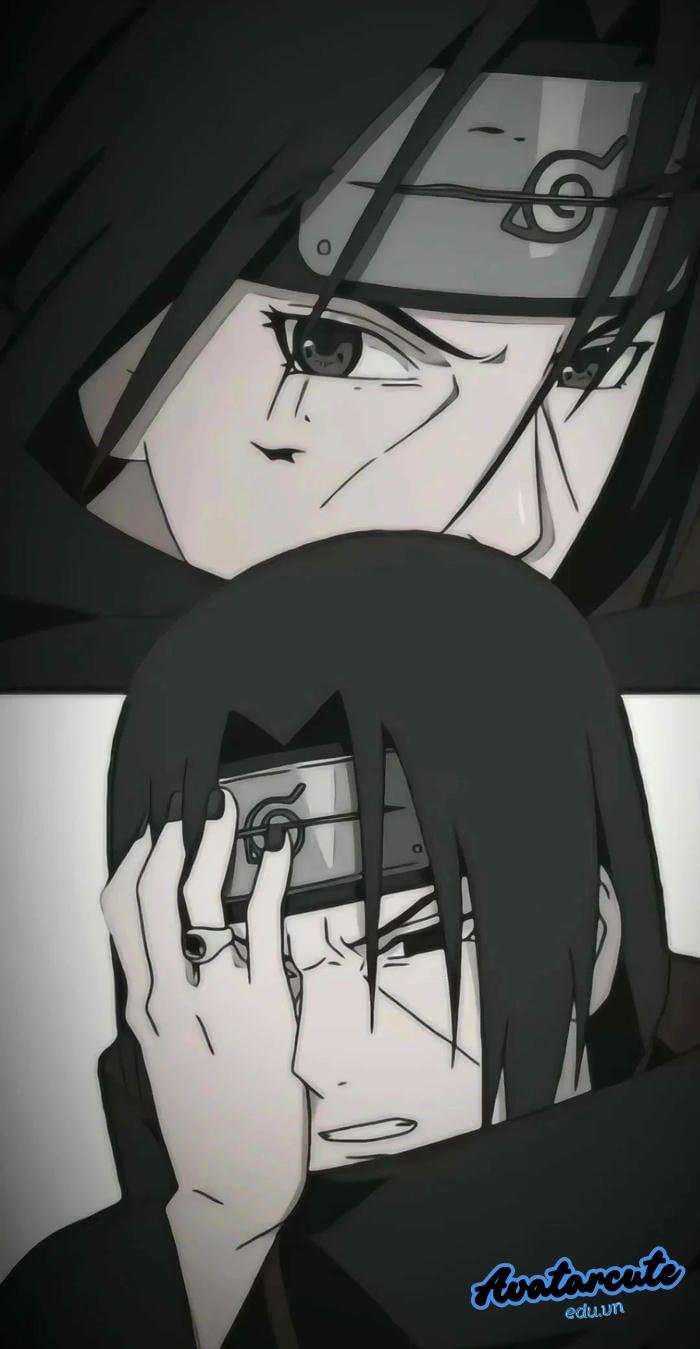 avatar itachi akatsuki tối giản