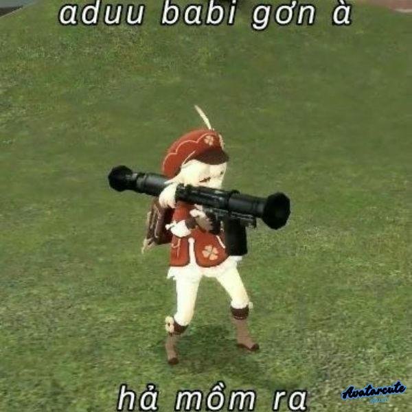 meme cầm súng há mồm ra