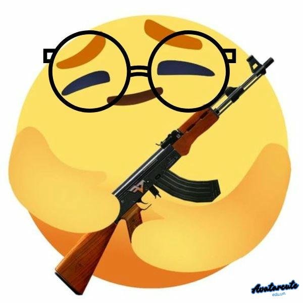 meme cầm súng mặt cười