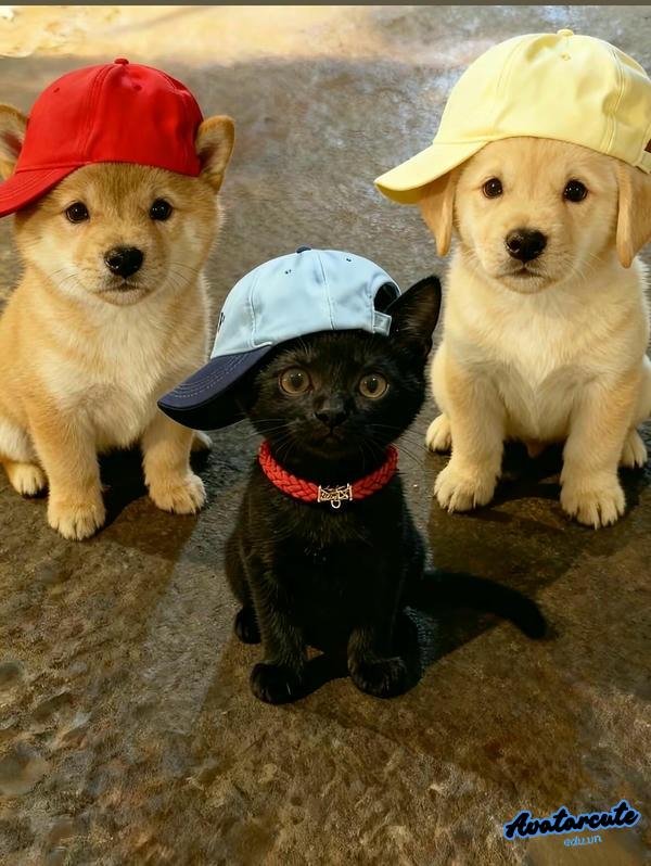 meme chó mèo dễ thương