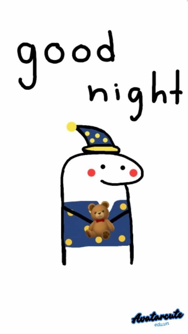 meme chúc ngủ ngon hoạt hình