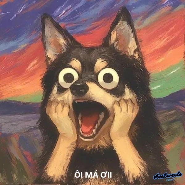 Meme chó ngạc nhiên
