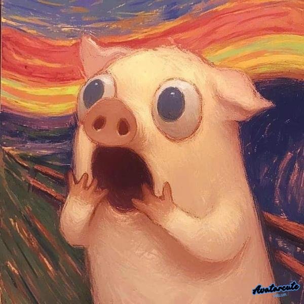 Meme lợn ngạc nhiên