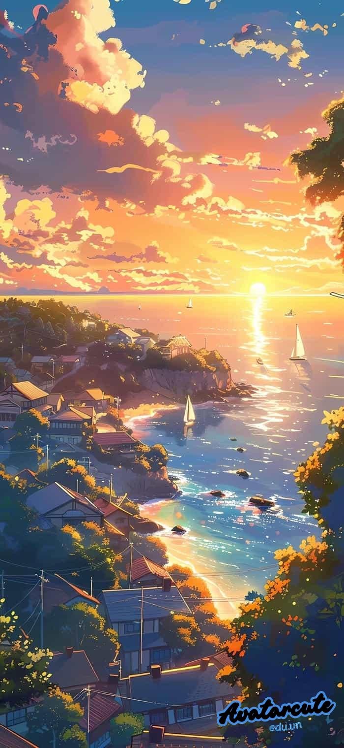 hình nền bình minh rực rỡ hd