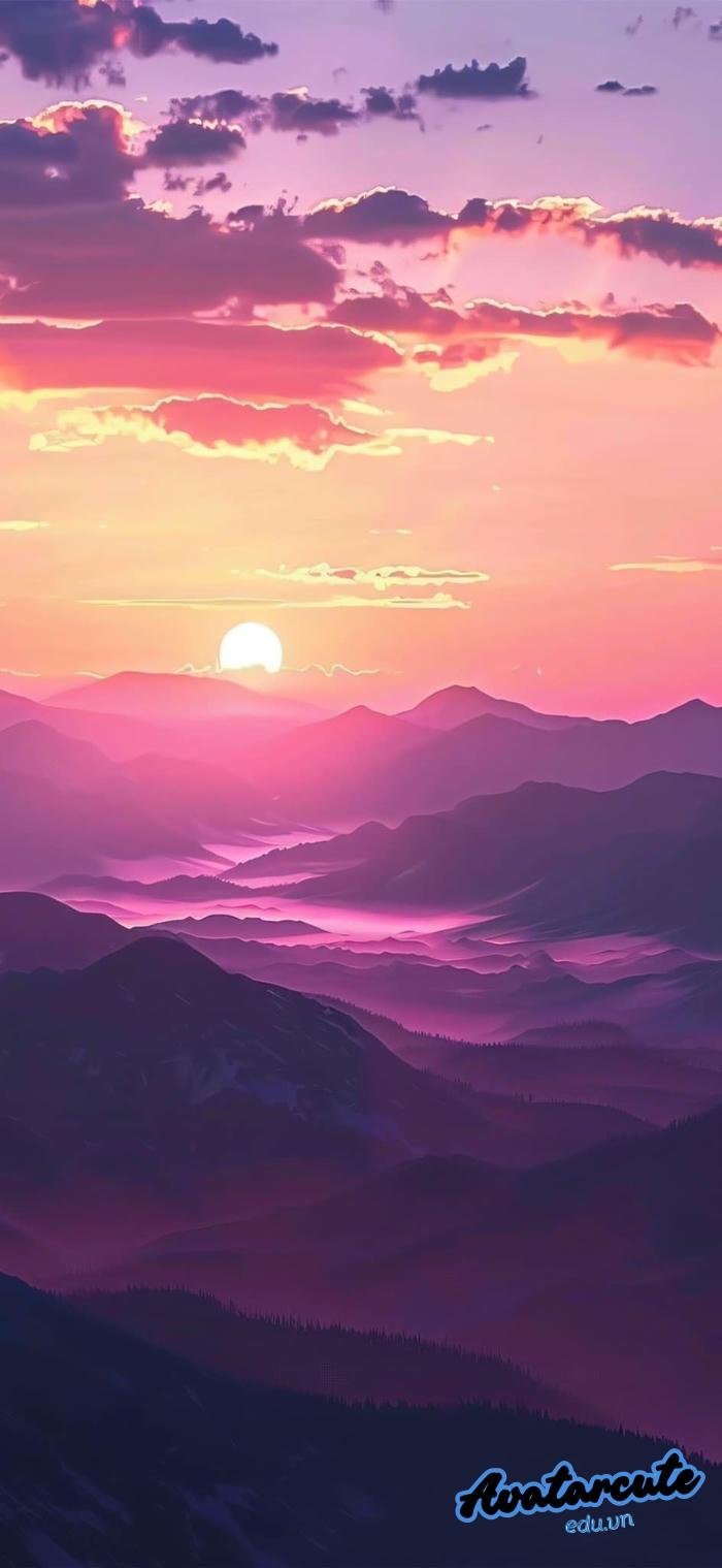 hình nền bình minh rực rỡ nét