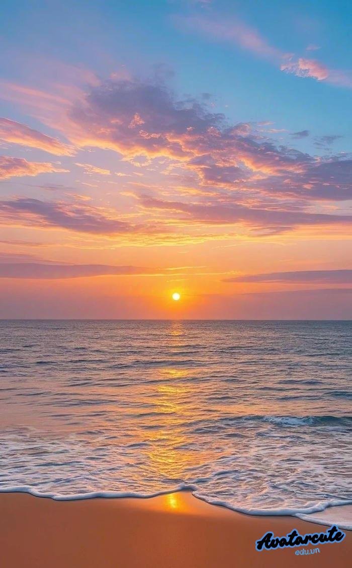 hình nền bình minh trên biển nét