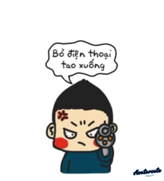 hình nền bỏ điện thoại tao xuống cầm súng