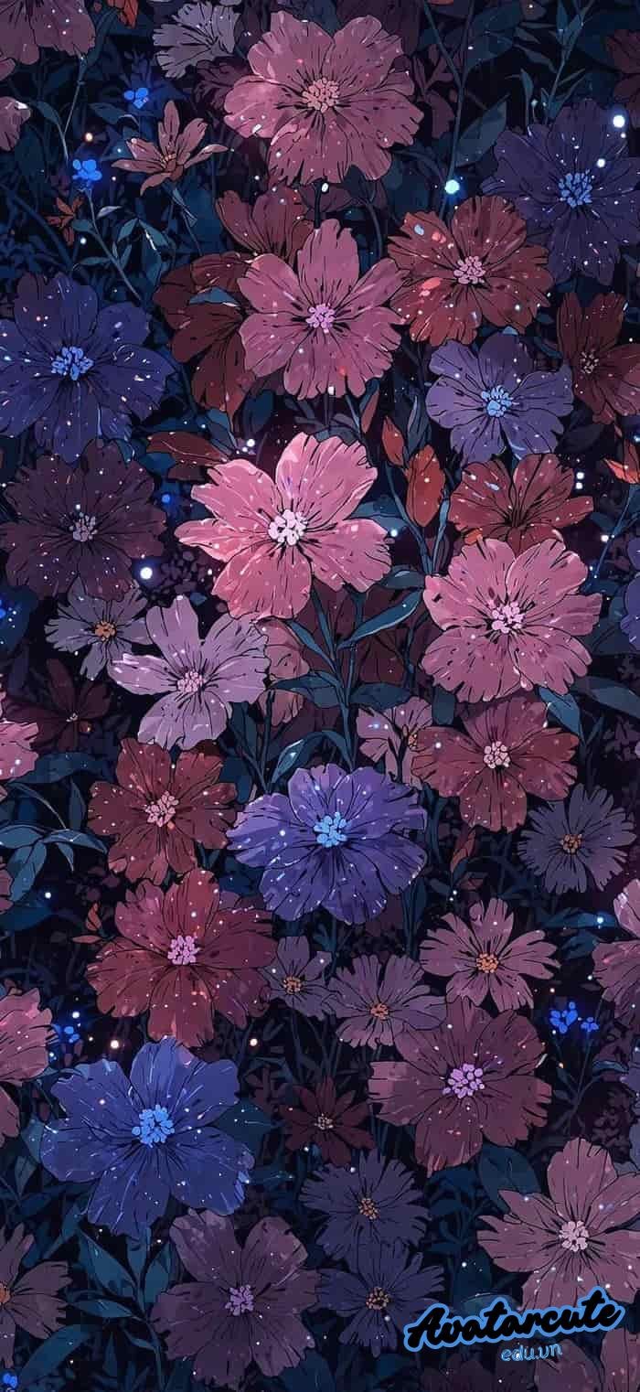 hình nền bông hoa nghệ thuật nét