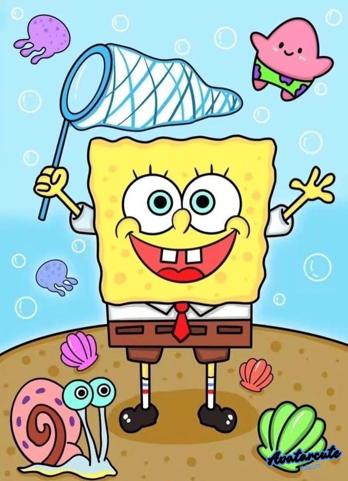 hình nền bọt biển anime hd