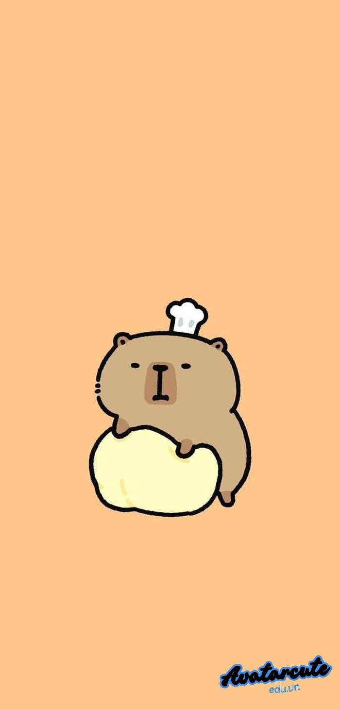 hình nền capybara hoạt hình 4k