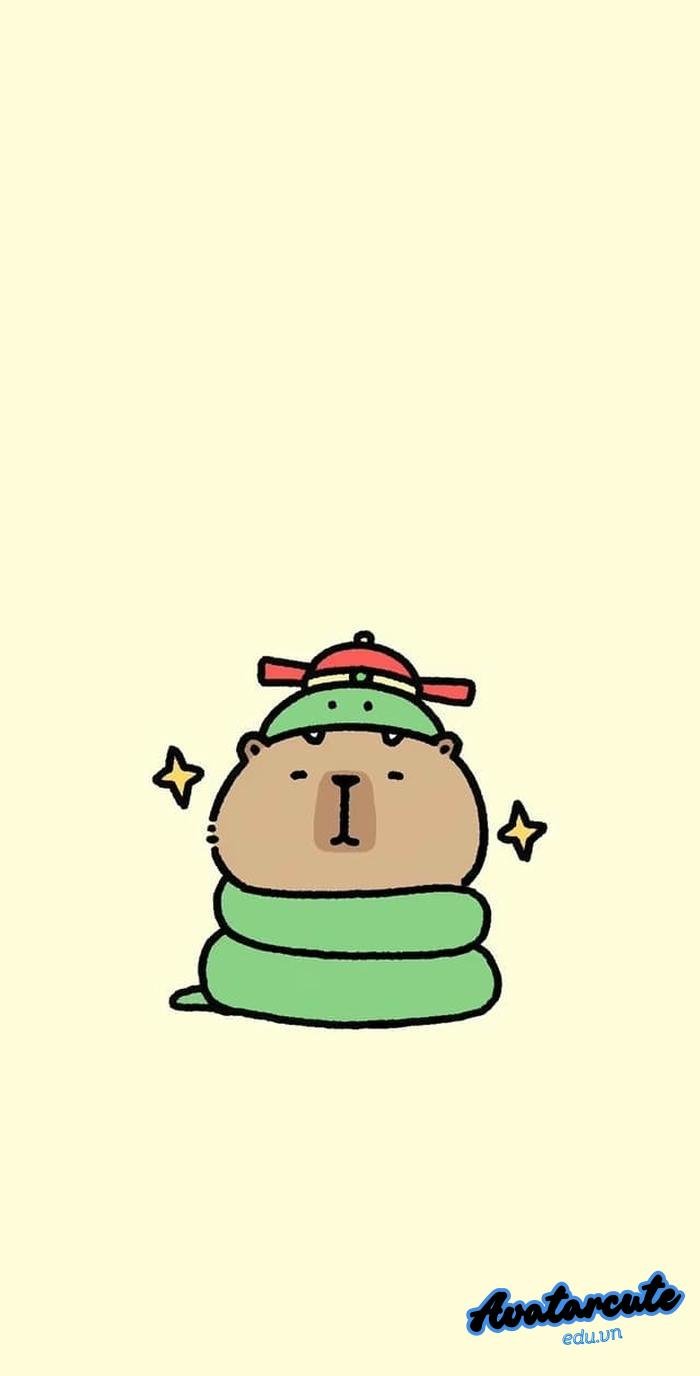 hình nền capybara hoạt hình full hd