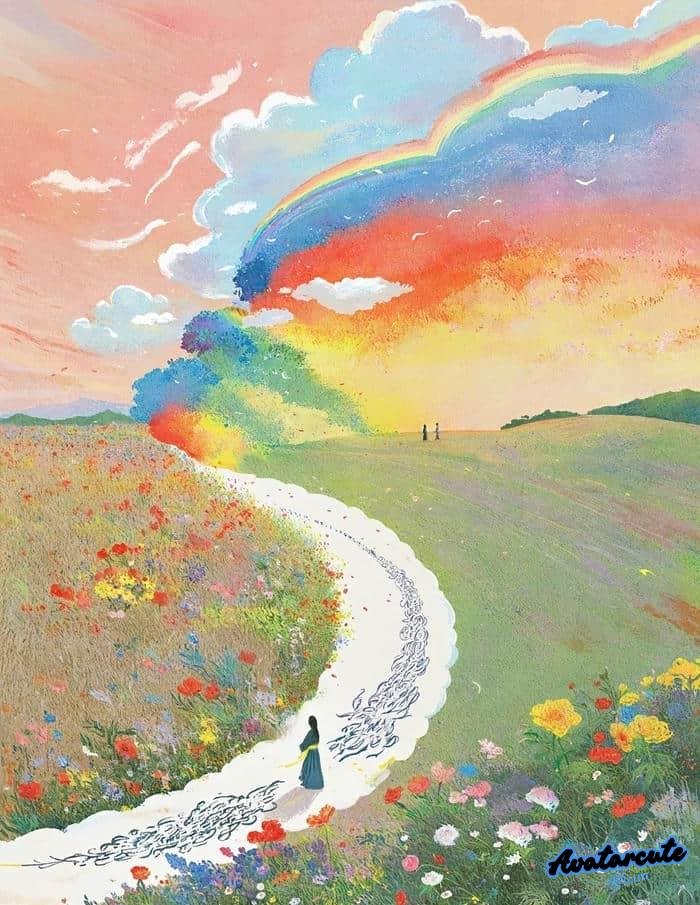 hình nền cầu vồng chất lượng full hd