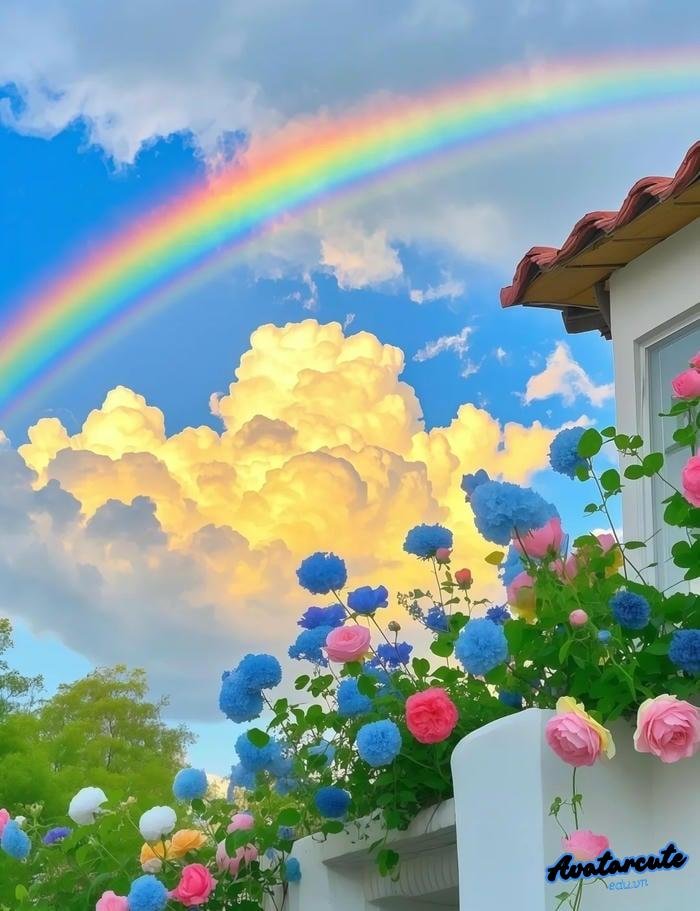 hình nền cầu vồng đẹp 4k