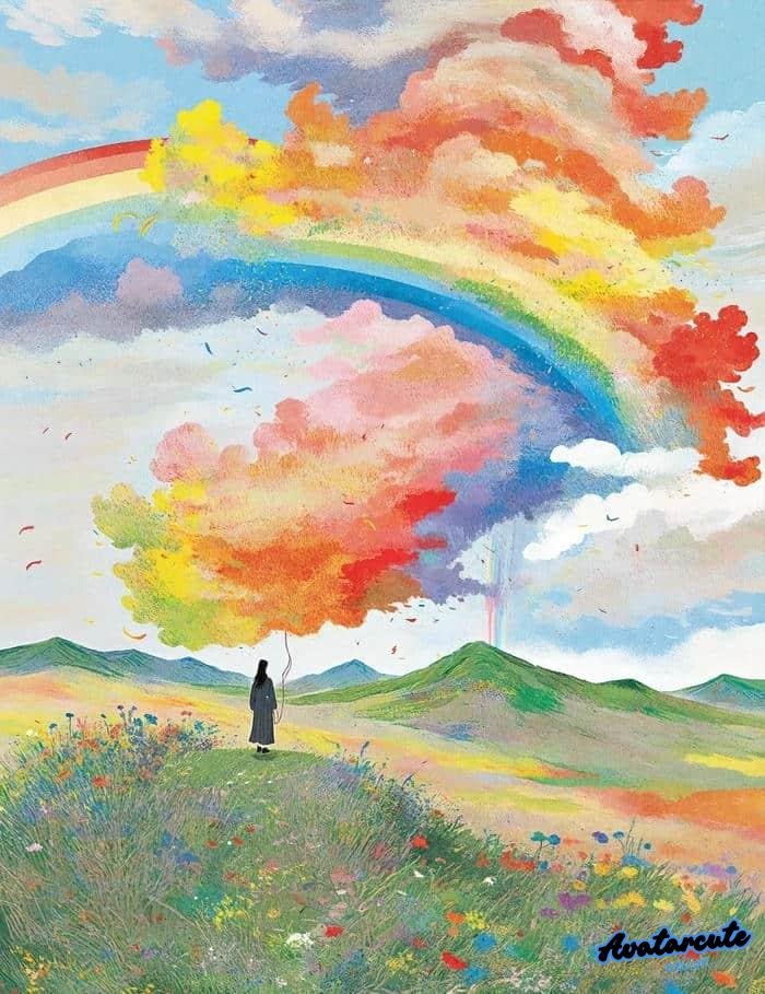 hình nền cầu vồng hd siêu nét