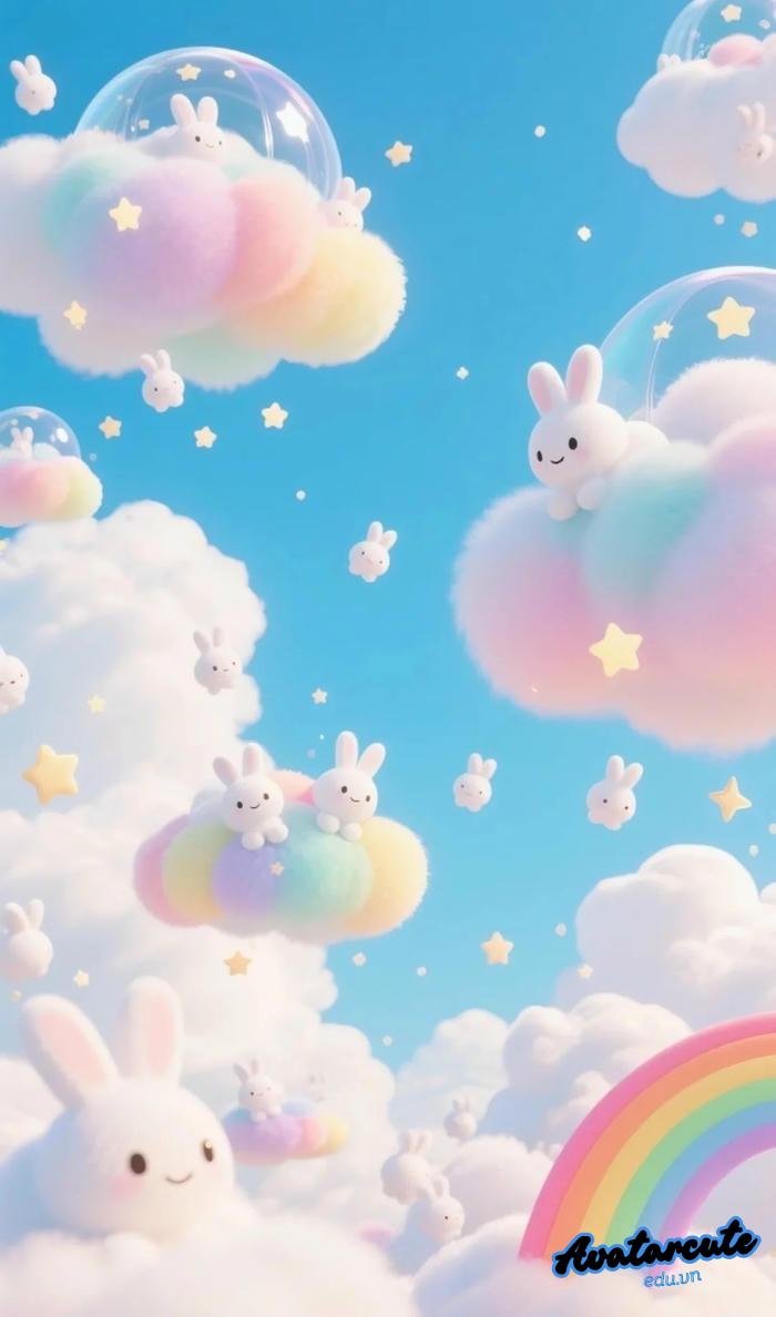 hình nền cầu vồng nghệ thuật 4k