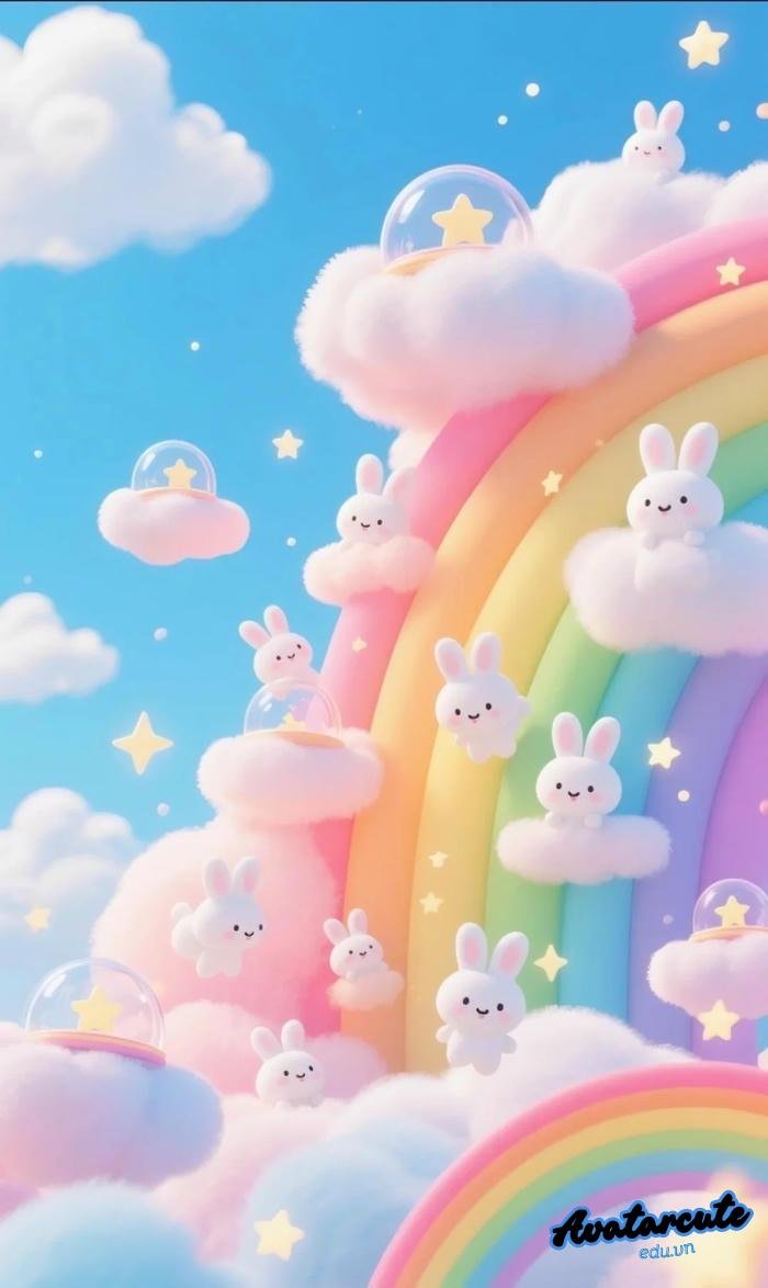 hình nền cầu vồng nghệ thuật hd