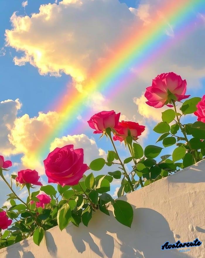 hình nền cầu vồng siêu nét 4k