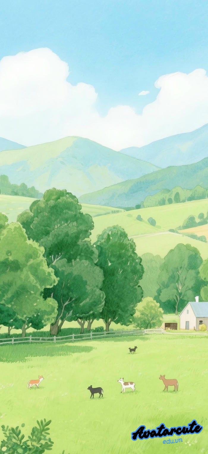 hình nền cây xanh tối giản full hd