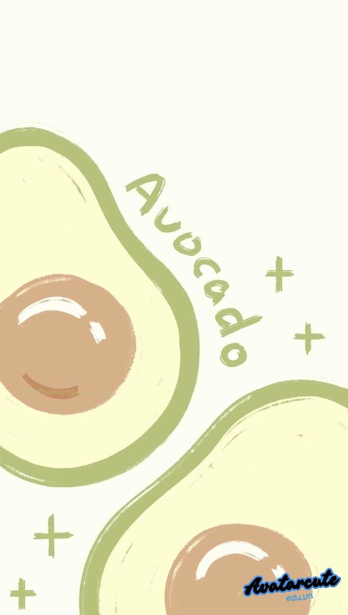 hình nền quả bơ dễ thương 4k