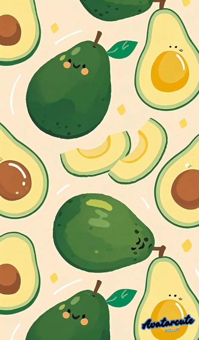 hình nền quả bơ dễ thương full hd