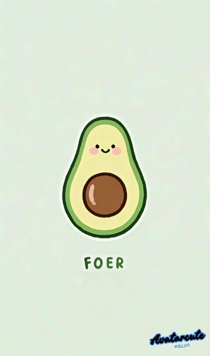 hình nền trái bơ cute hd