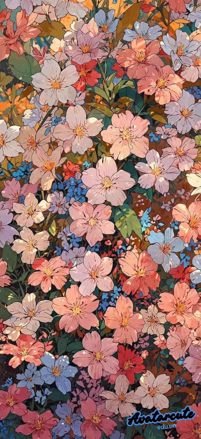 hình nền vườn hoa rực rỡ full hd