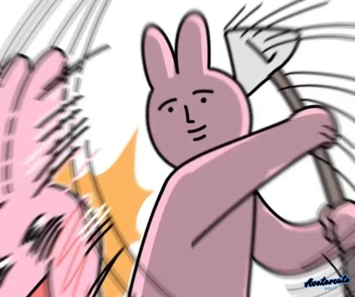 thỏ hồng tức giận