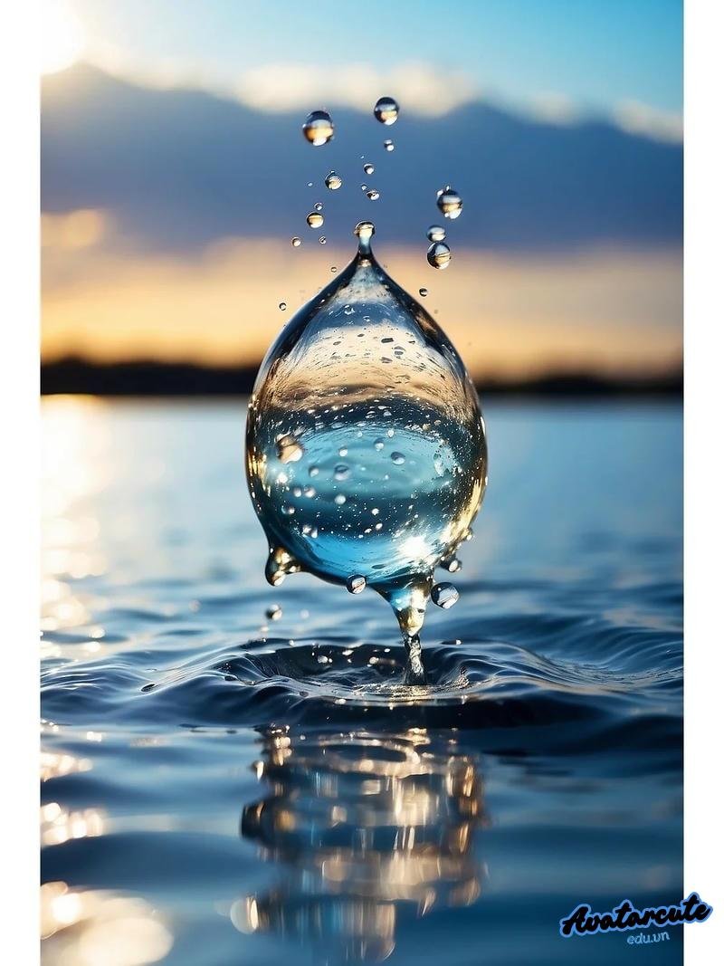 Ảnh hình nền giọt nước sắc nét