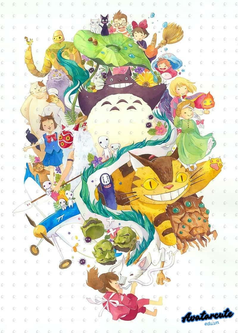 Ngắm hình nền ghibli thu hút