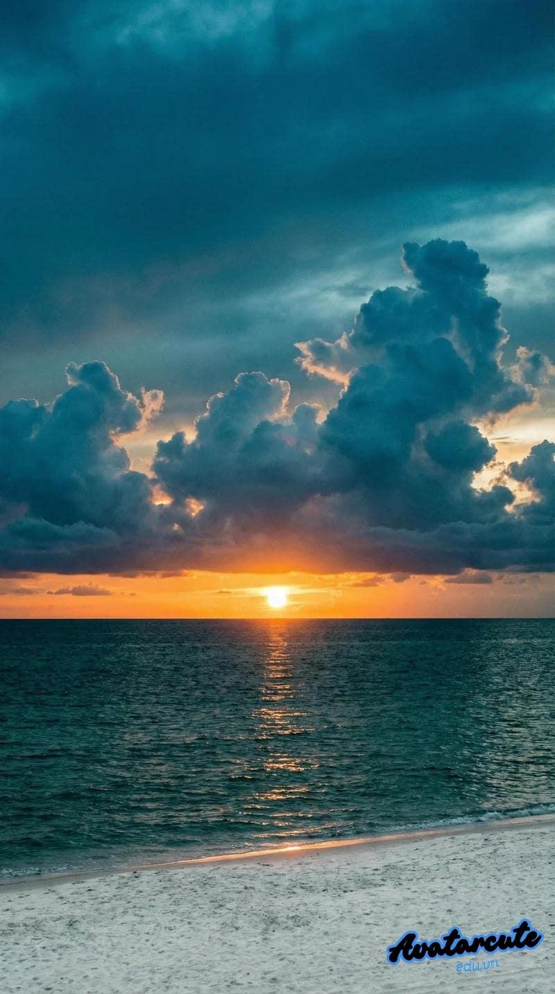 Ngắm hình nền hoàng hôn thu hút